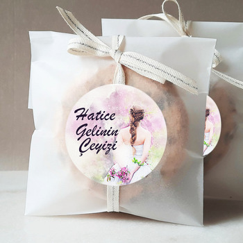 Kır Çiçekleri ile Gelin Temalı Sticker