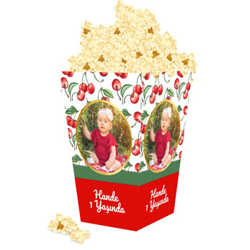 Kiraz Temalı Popcorn Kutusu