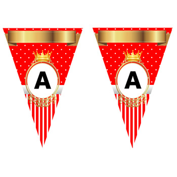 Kırmızı Beyaz Gold Çerçeveli Temalı Banner