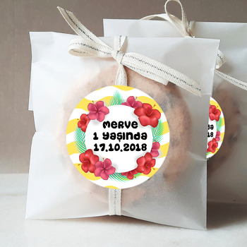 Kırmızı Çiçek Temalı Sticker