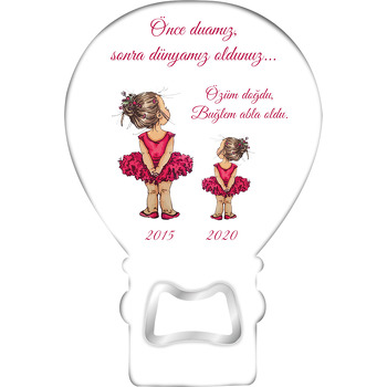 Kırmızı Elbilesi Balerin Kardeşler Temalı Balon Magnet Açacak
