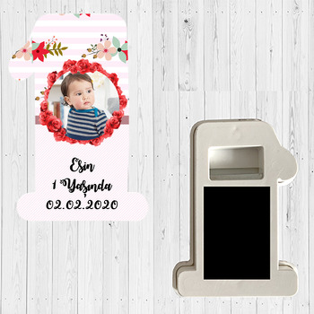 Kırmızı Gül Temalı Doğum Günü Magnet Açacak