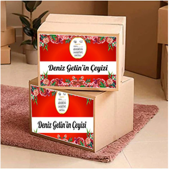Kırmızı Karamfiller ile Nazar Duası Temalı Sticker