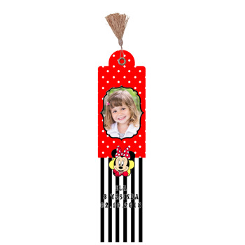Kırmızı Minnie Mouse Temalı Kitap Ayracı