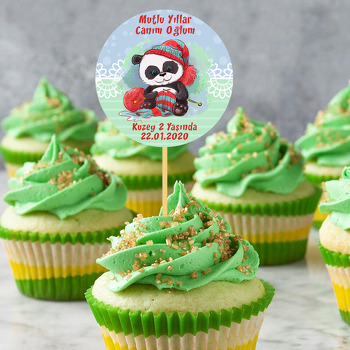 Kırmızı Şapkalı Panda Temalı Kürdan Süs