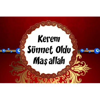 Kırmızı Sünnet Temalı Plastik Doğum Günü Magnet