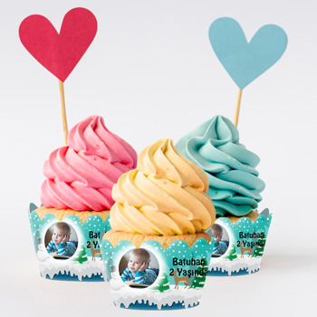 Kış Mevsimi Temalı Cupcake Sargısı