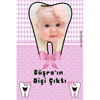 Kız Bebek Diş Buğdayı Temalı Afiş
