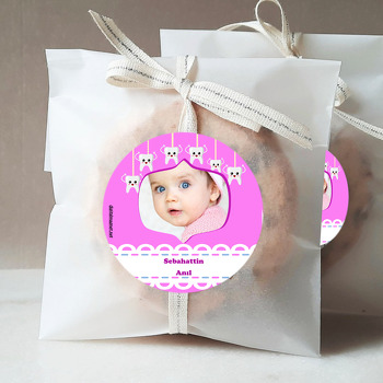 Kız Bebek İçin Pembe Temalı Diş Sticker