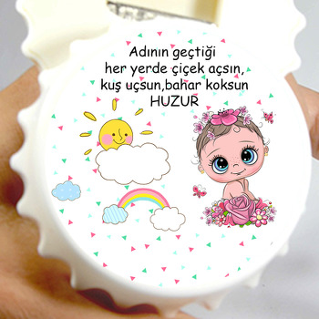 Kız Bebek Temalı Kapak Şekilli Magnet Açacak