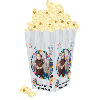 Kızılderili Temalı Popcorn Kutusu