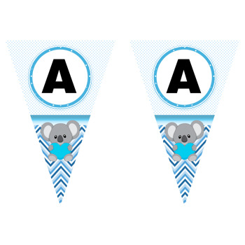 Koala Mavi Temalı Parti Banner
