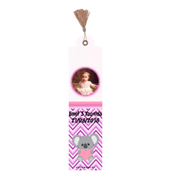 Koala Pembe Temalı Kitap Ayracı