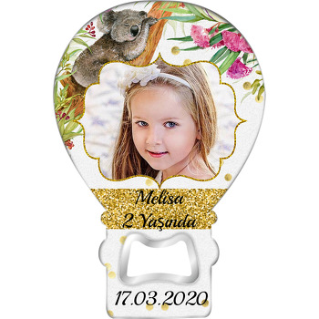 Koala Temalı Resimli Balon Magnet Açacak