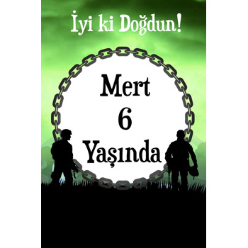 Komando Asker Temalı Doğum Günü Afiş