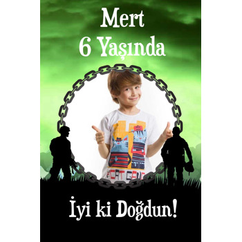 Komando Asker Temalı Doğum Günü Magnet