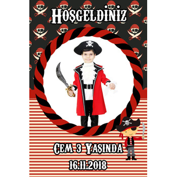 Korsan 2 Temalı Doğum Günü Afiş