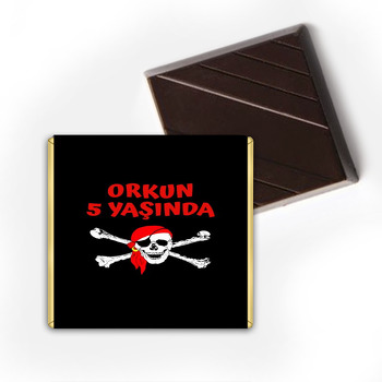 Korsan Kuru Kafa Temalı Çikolata Sargısı