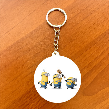 Koşan Minionlar Temalı Kürdan Daire Plastik Anahtarlık