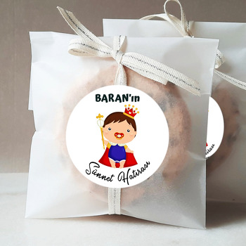 Kral Taçlı Sünnet Bebeği Temalı Sticker