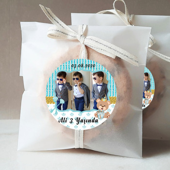 Kristal Taçlı Ayıcık Temalı sticker