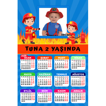 Küçük İtfaiyeci Temalı Takvim Magnet