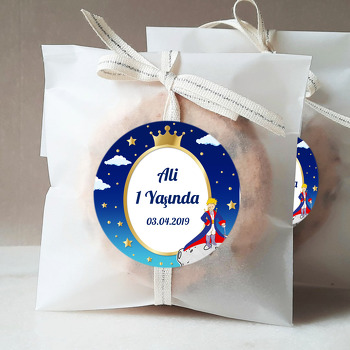 Küçük Prens Taçlı Temalı Parti Sticker