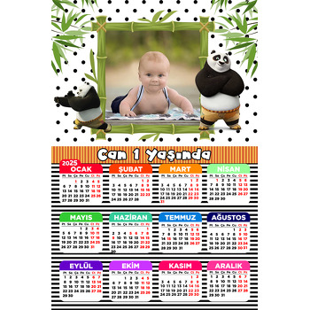Kung Fu Panda Temalı Takvim Magnet