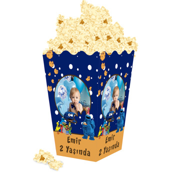 Kurabiye Canavarı ve Arkadaşları Temalı Popcorn Kutusu