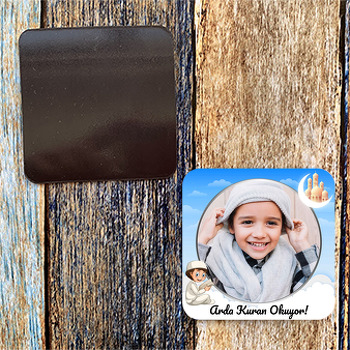 Kuranı Kerim Okuyorum Mavi Temalı Doğum Günü Magnet