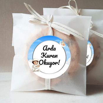 Kuranı Kerim Okuyorum Mavi Temalı Sticker