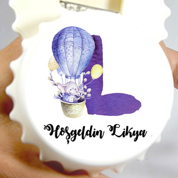 L Harfi  Temalı  Kapak Şekilli Magnet Açacak