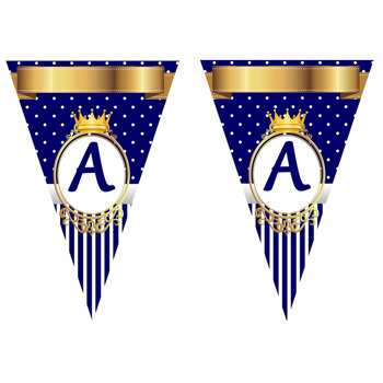 Lacivert Beyaz Gold Temalı Parti Banner