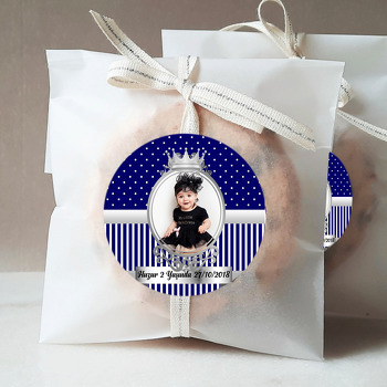 Lacivert Beyaz Gümüş Çerçeveli Temalı Resimli Sticker
