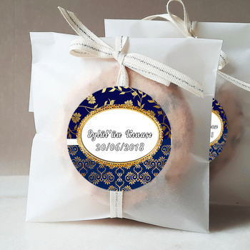 Lacivert Gold Temalı Sticker