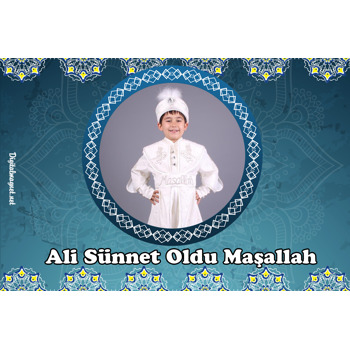 Lacivert Sünnet Temalı Doğum Günü Magnet