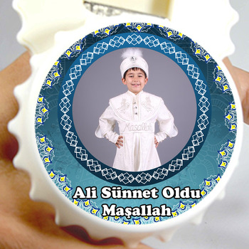 Lacivert Sünnet Temalı Resimli Kapak Şekilli Magnet Açacak