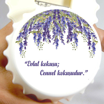 Lavanta Temalı Kapak Şekilli Magnet Açacak