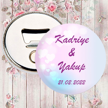 Lila Fonda Kalp Işıltı Temalı Magnet Açacak