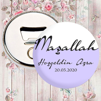 Lila Maşallah Yazı Temalı Magnet Açacak