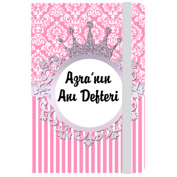 Lila Taç Damask Temalı Anı Defteri