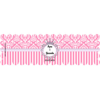 Lila Taç Damask Temalı Peçete Sargısı