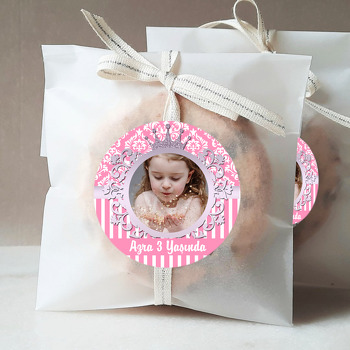 Lila Taç Damask Temalı Sticker