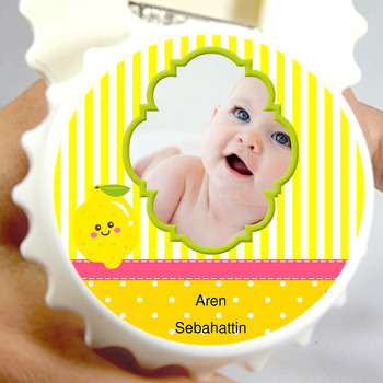 Limon Temalı Resimli Kapak Şekilli Magnet Açacak