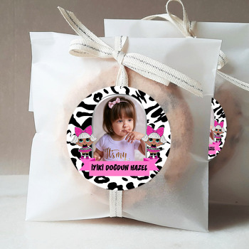 Lol Bebek Leopar Desenli Temalı Resimli Sticker
