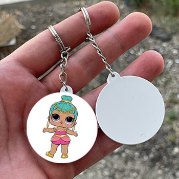 Lol Süpriz Bebek Temalı Daire Plastik Anahtarlık