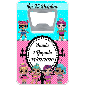 Lol Sürpriz Bebekler Pembe Mavi Temalı Dikdörtgen Magnet Açacak