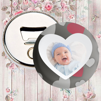Love  Gri kalpli Magnet Açacak