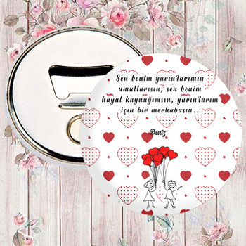 Love Karikatürlü Magnet Açacak