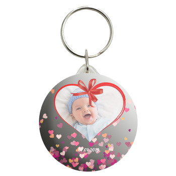 Love Minik Kalpler Fotoğraflı Anahtarlık